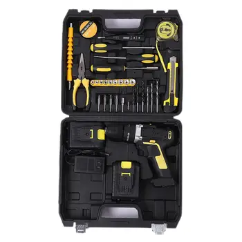 Maintenance woodworking multi-function hardware power toolbox household 30 piece hand drill tool kit