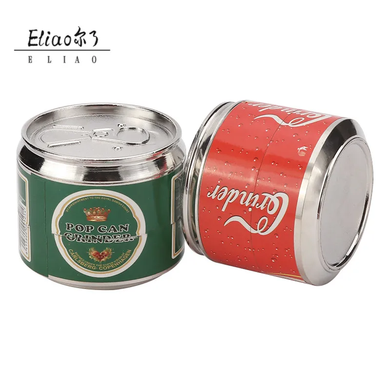 tobacco grinders for sale Erliao Hot Sale Tobacco Grinder Cans Modeling 3 Layer Metal Herb Grinder  Smoking Pipes Grinders