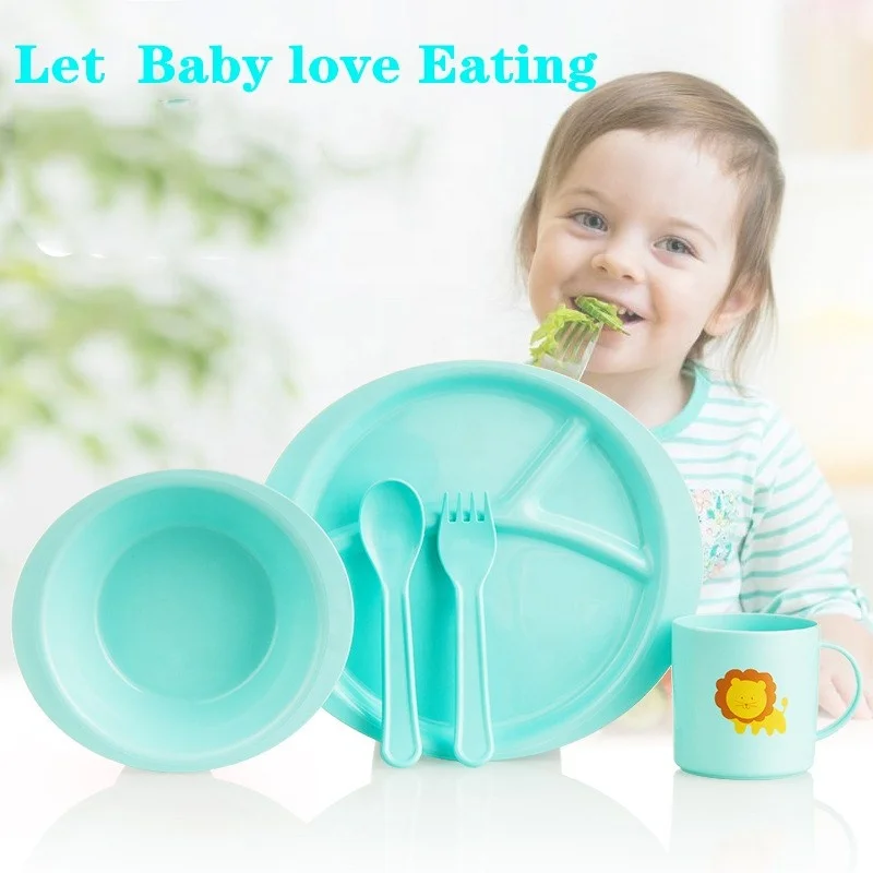 baby biodegradable pla material tableware set