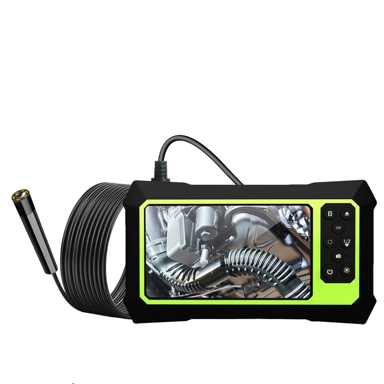 IP67 Waterproof 5M 4.3 inch LCD 8mm endoscope borescope 8 LED  inspection endoscope with dual camera