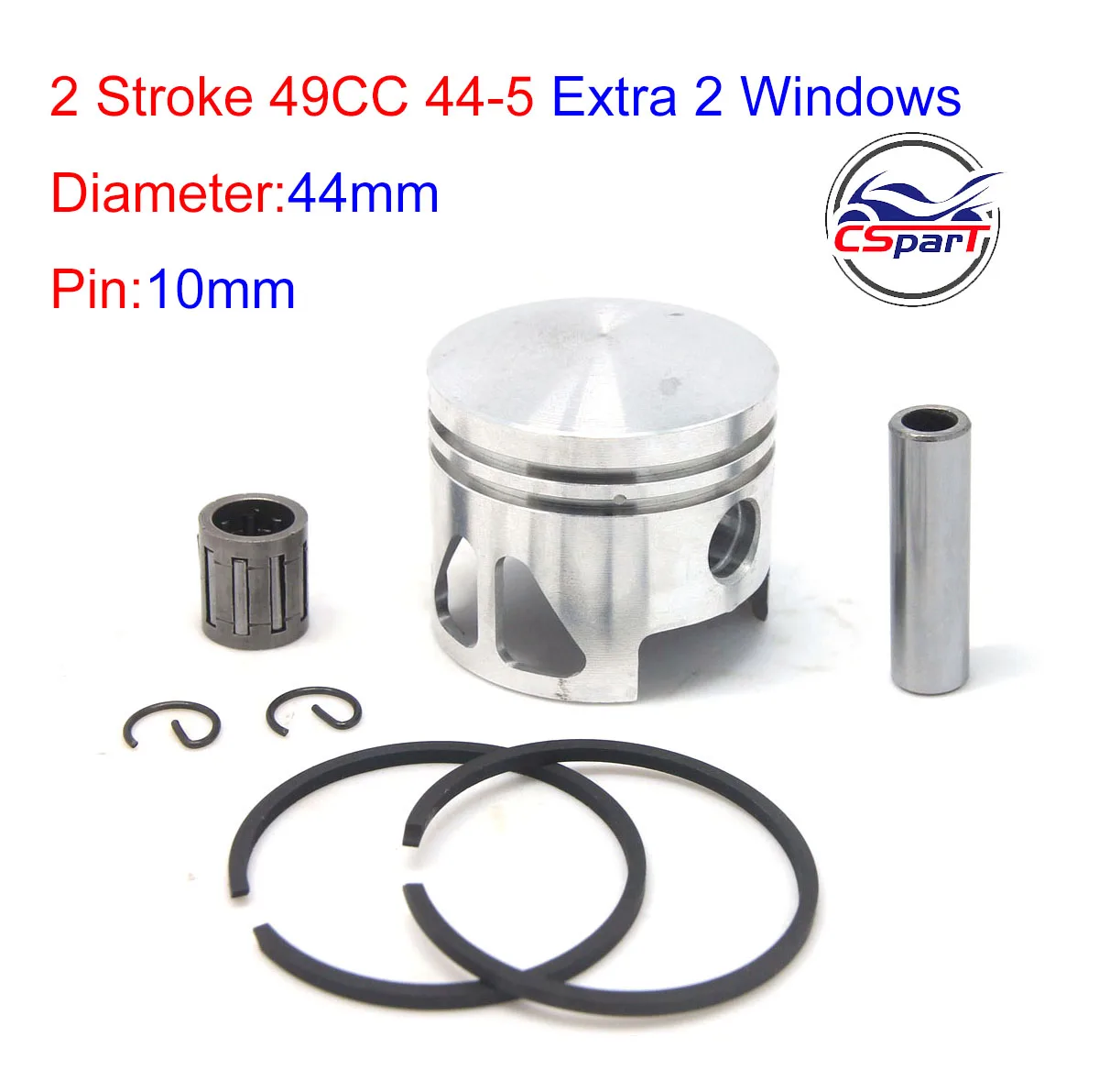  Kit de segments de piston 44 mm pour mini moteurs 49cc