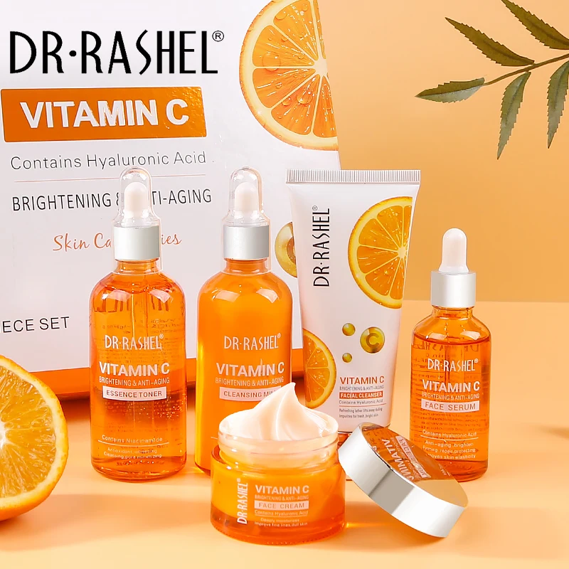 Hot sale DR RASHEL Vitamin C brightens whitening brightening anti-aging skin care set