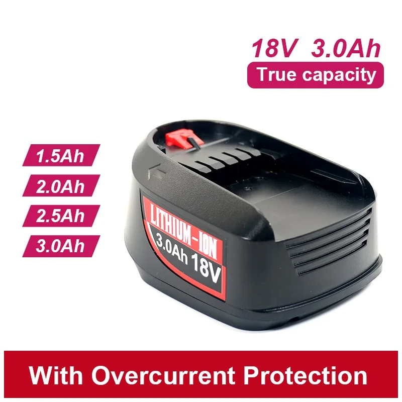 product rechargeable 18v 3ah lithium battery pack compatible bat610 power tool 18v lithium battery for bosch bat610 bat609 drill-0
