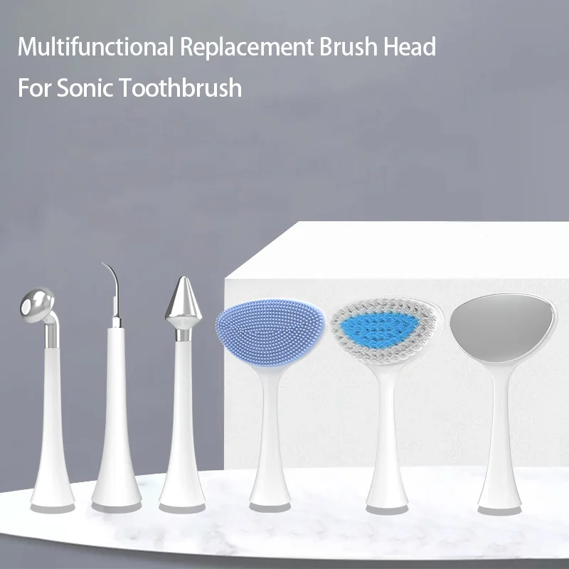 New Design Sonic Toothbrush Multifunctional Accessories Multifunctional Toothbrush Heads Facial Massage Toothbrush Heads details