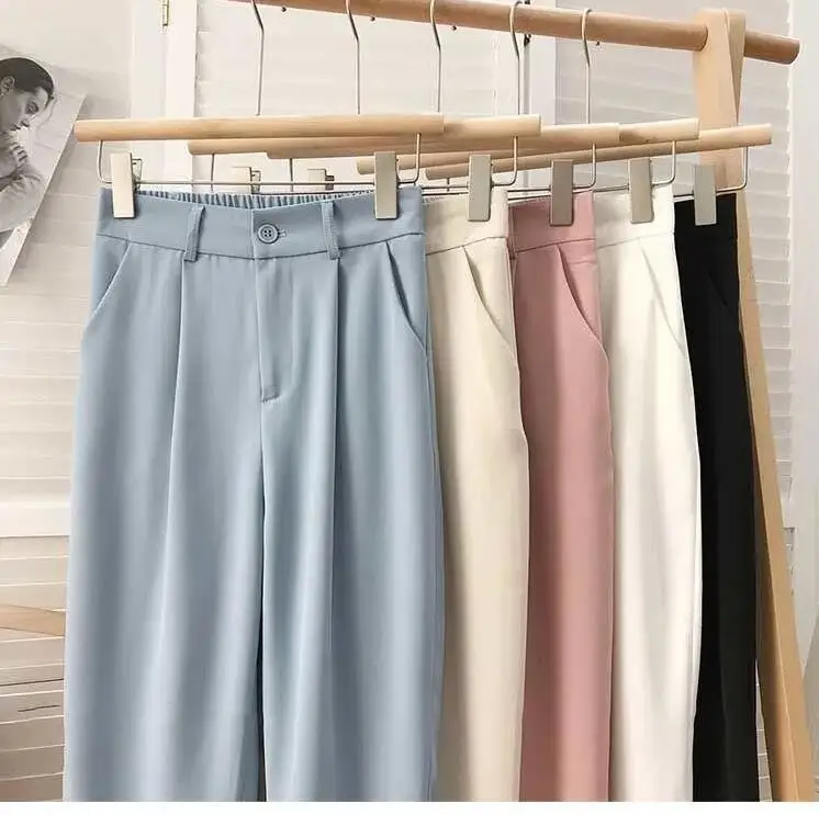 2023 Spring And Autumn New Style High Waist Loose Slim Straight Pants ...