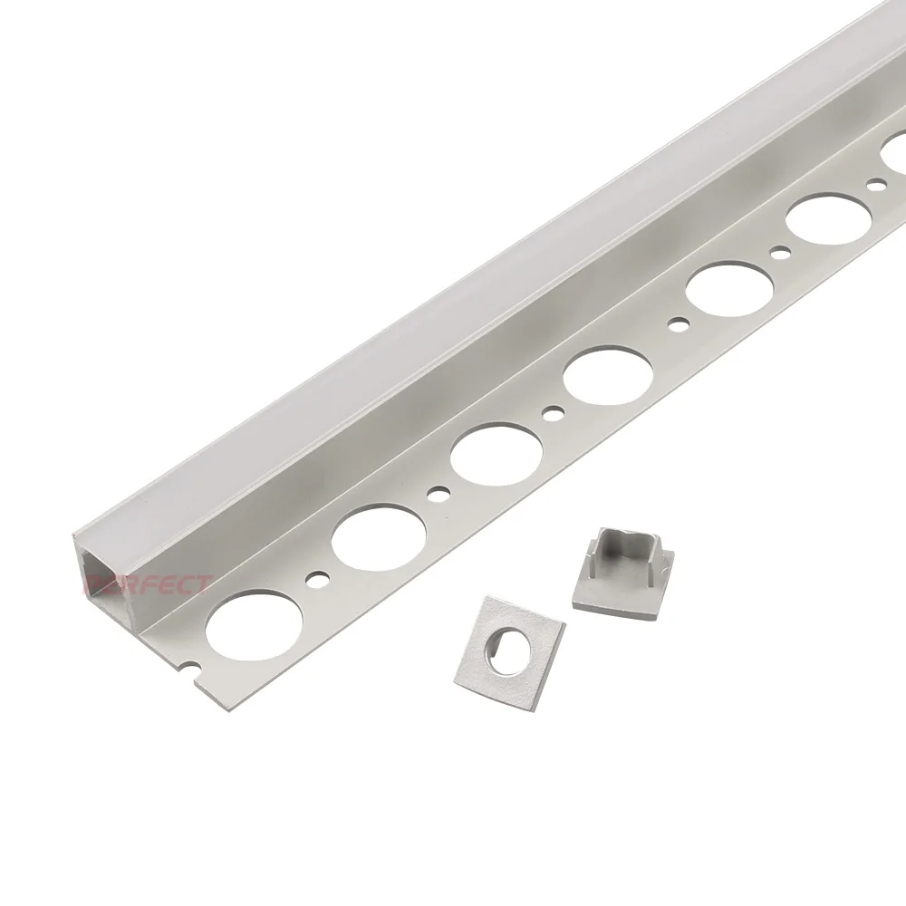 Drywall Recessed Single Wing Plaster Profile] Led Aluminum Profile for Ceiling Wall Gypsum Strip Led Channel