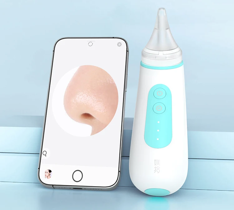 Built-in HD Camera Rechargeable Children Vacuum Aspiration Infant Nose Cleaner Pump Silicone Electric Baby Nasal Aspirator