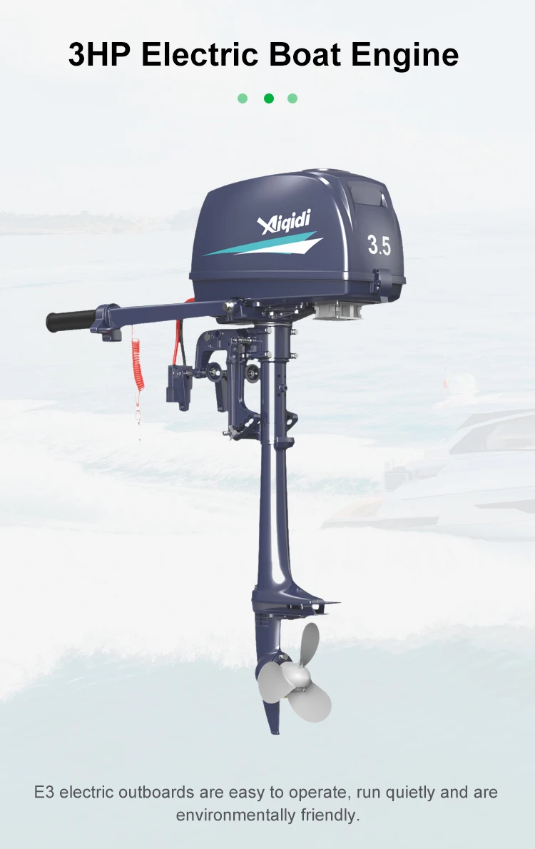 Brand New Aiqidi Electric Boat Motor 3hp Marine Propulsion Air Cooled