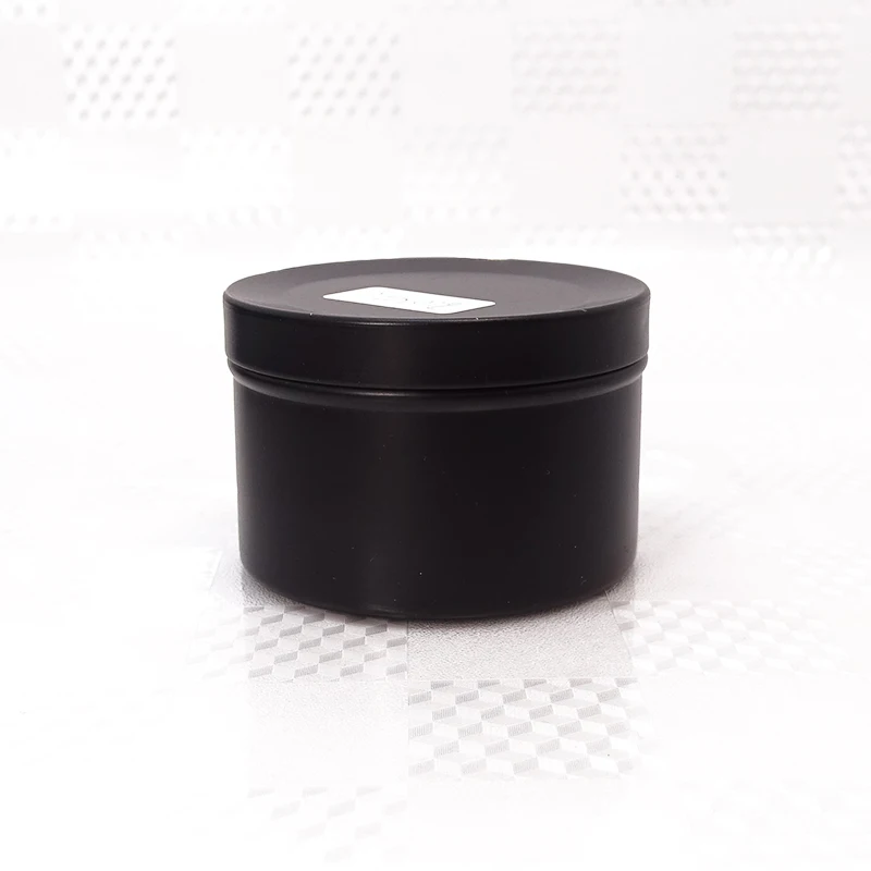 100ml 200ml matte black aluminum storage can tall metal tin jar with screw cap and slip lid