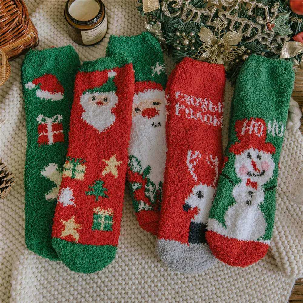 Wholesale Make Your Logo Your Own Design Bulk Warm Christmas Socks ...