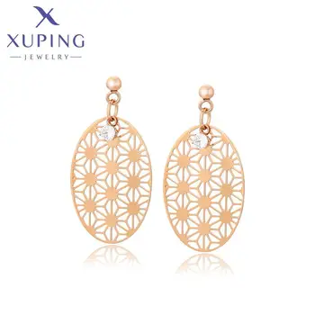 80918 XUPING Jewelry Women Stainless Steel Dangle Earrings Rose Gold Plated Fashion Jewelry Earrings