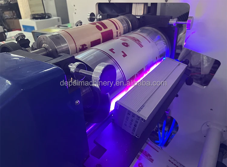 Flexographic Sticker Label Printer Labels Logo Die Cutting UV Dryer ...