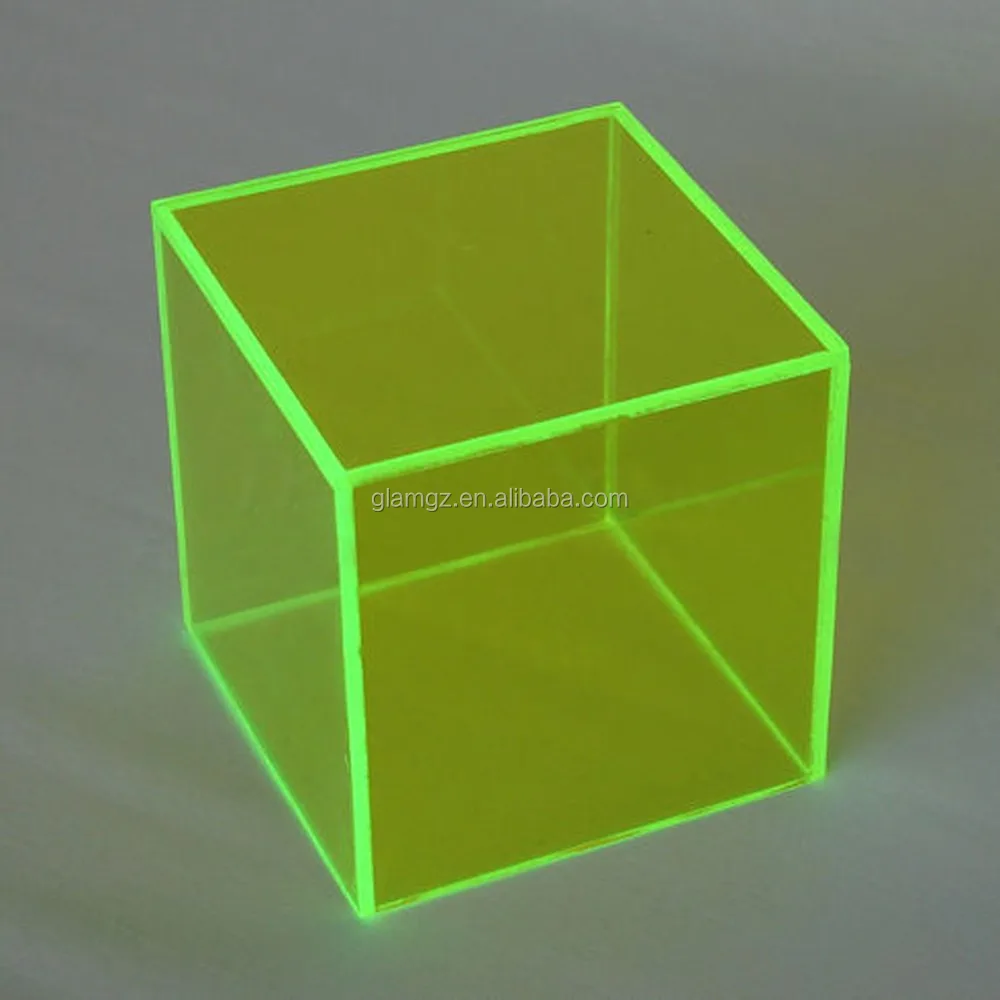Custom Clear Plexiglass Cube Display Box with Removable Lid