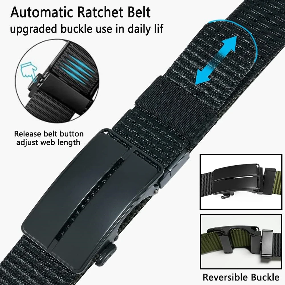 Adjustable Durable Training Sports Training Ratchet Belts Buckle Double-sided Nylon Strap Belts