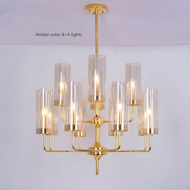Modern Ceiling chandelier for living room Nordic blue glass blowing chandeliers pendant lights