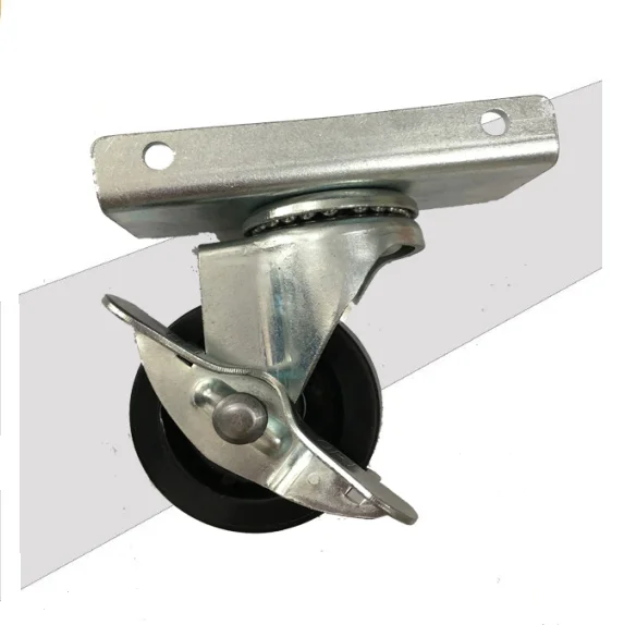 Factory Price Refrigerator Casters Wheels 65mm Nylon Castor with Brake for Freezer Wheel