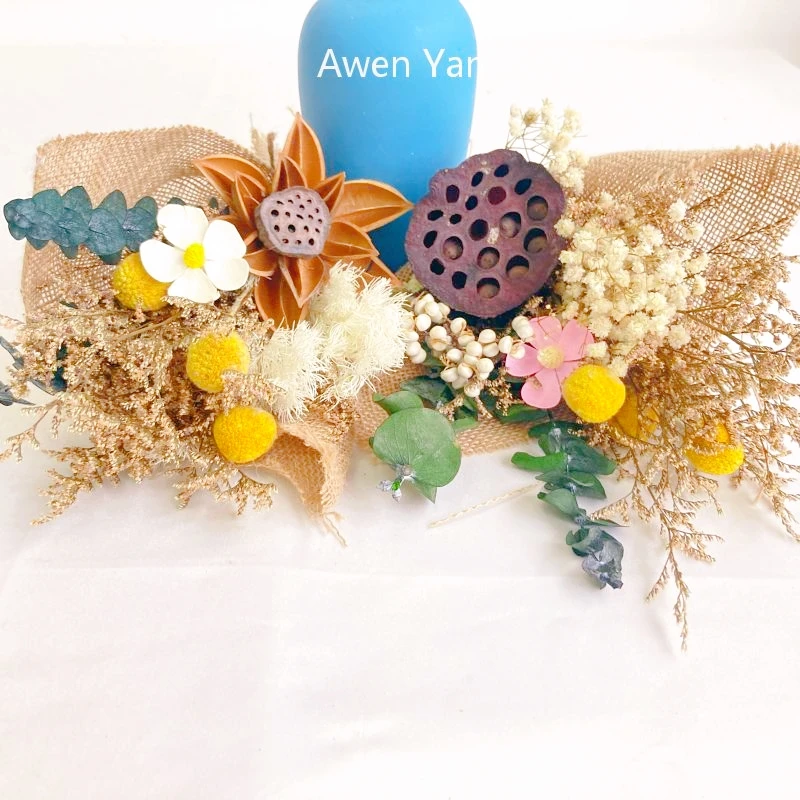 HUAESIN 30 Fiori Secchi Naturali Arancioni - Bouchet Decorativo Per Vasi, Composizioni Floreali Per Casa