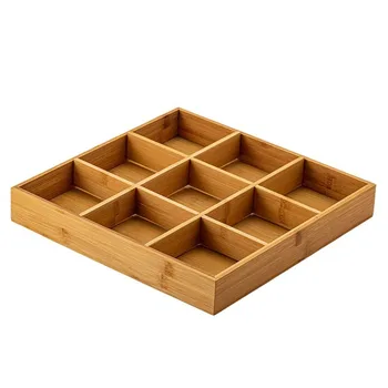 Wooden Storage Box Wooden Lunch Box Tray Multi-grid Wooden Box For ...