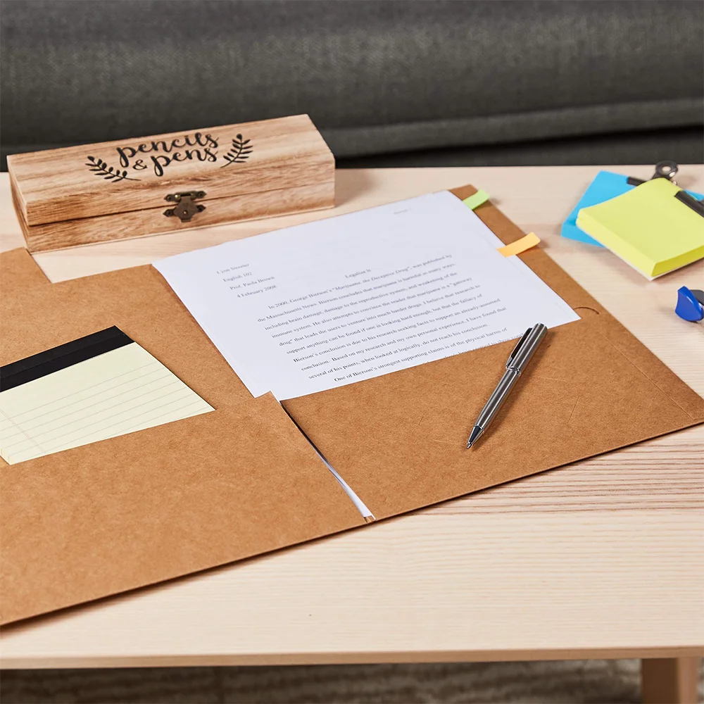 Customized Corporate Folders Multifunctional File Storage Art Paper Material Handmade Folder
