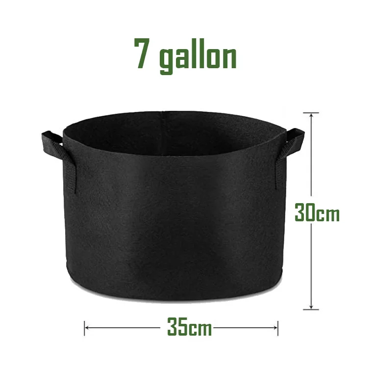 Лидер продаж, 3 5 7 10 15 25 30 100 галлонов, сверхпрочные утолщенные войлочные пакеты для растений