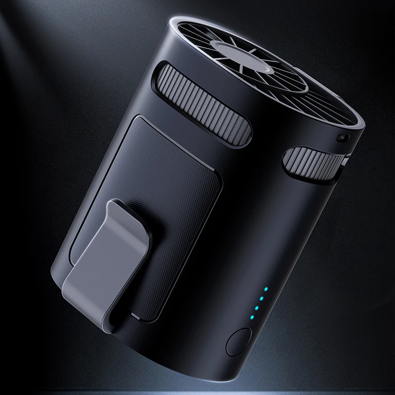 2025 Portable 3000mAh Waist Fan Turbo Strong Wind Outdoor Neck Fan Light Weight Waist Clip Fan Long Working Time