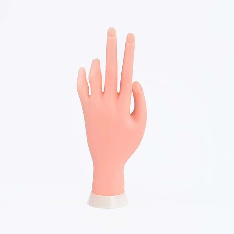 Practice Hand  with Positionable Finger Mannequin Hand for  Gel Training