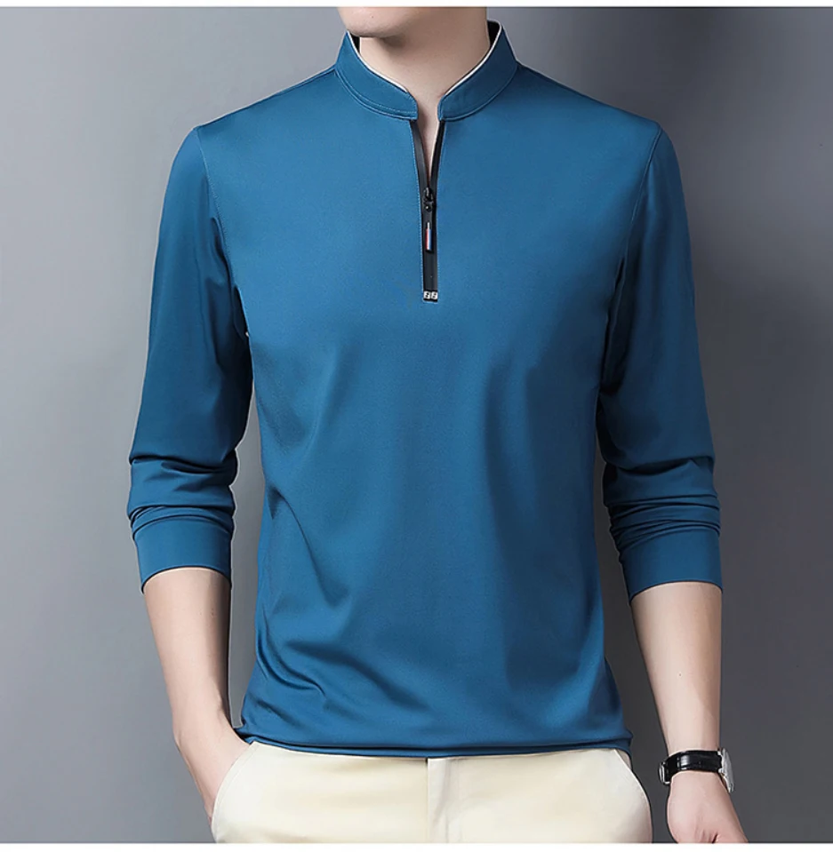 OEM Service Collar Long Sleeve Men 100% Cotton Mercancized Polo T Shirt  with Custom Logo - China Mercancized Shirt and Polo Shirts for Men price