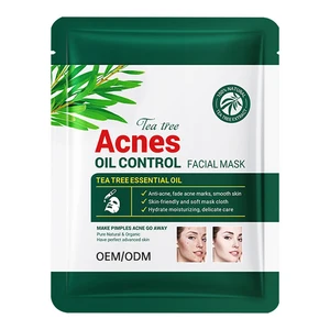 Customizable 25g Organic Green Tea Sheet Face Mask Anti-Acne Soothing Oil Control Whitening and Anti-Acne Benefits