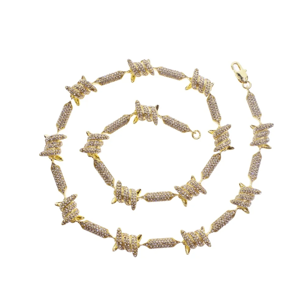 Hip Hop Chain Barbed Wire Necklace 