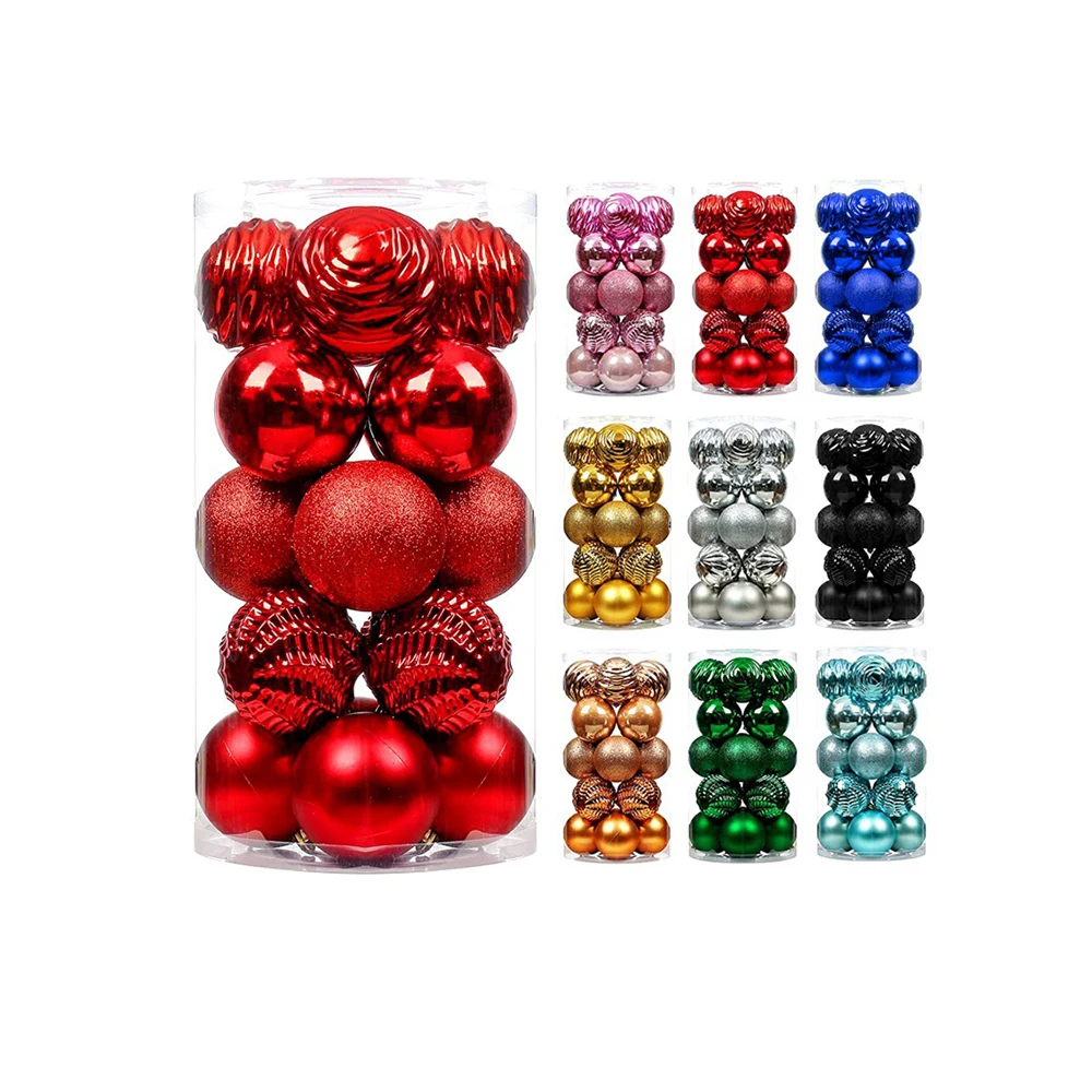 Wholesale Factory Direct Sale Cheap Round Plastic Christmas Plain Ball for Holiday Party Christmas Tree Hanging Pendant