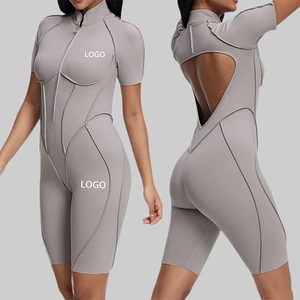 Clothing Manufacturer Best Selling Hollow Out Romper Women Long Sleeve Butt Lifting High Stretch for Autumn Pilates Sports