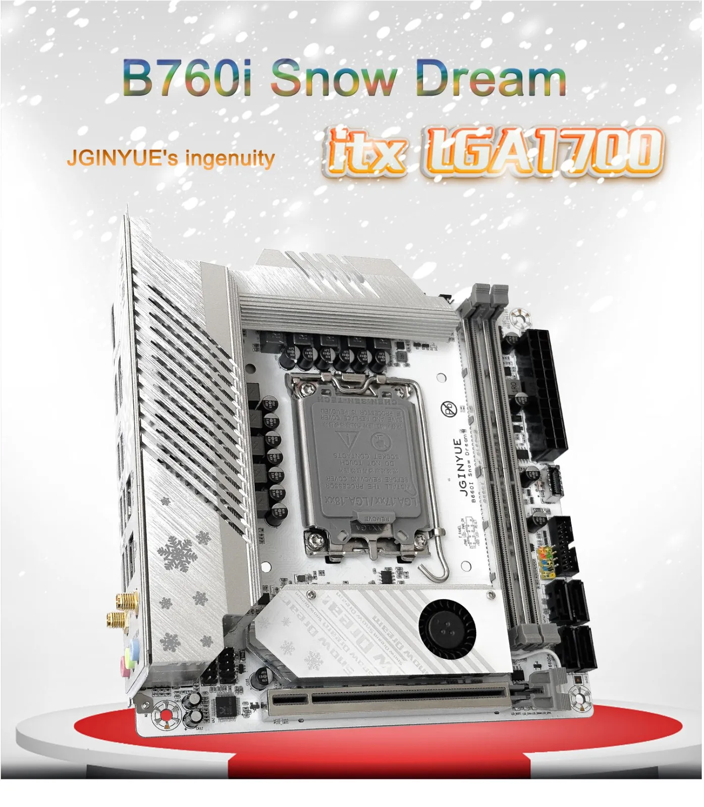 JGINYUE B760I Snow Dream D4 Gaming Motherboard - 64G DDR4