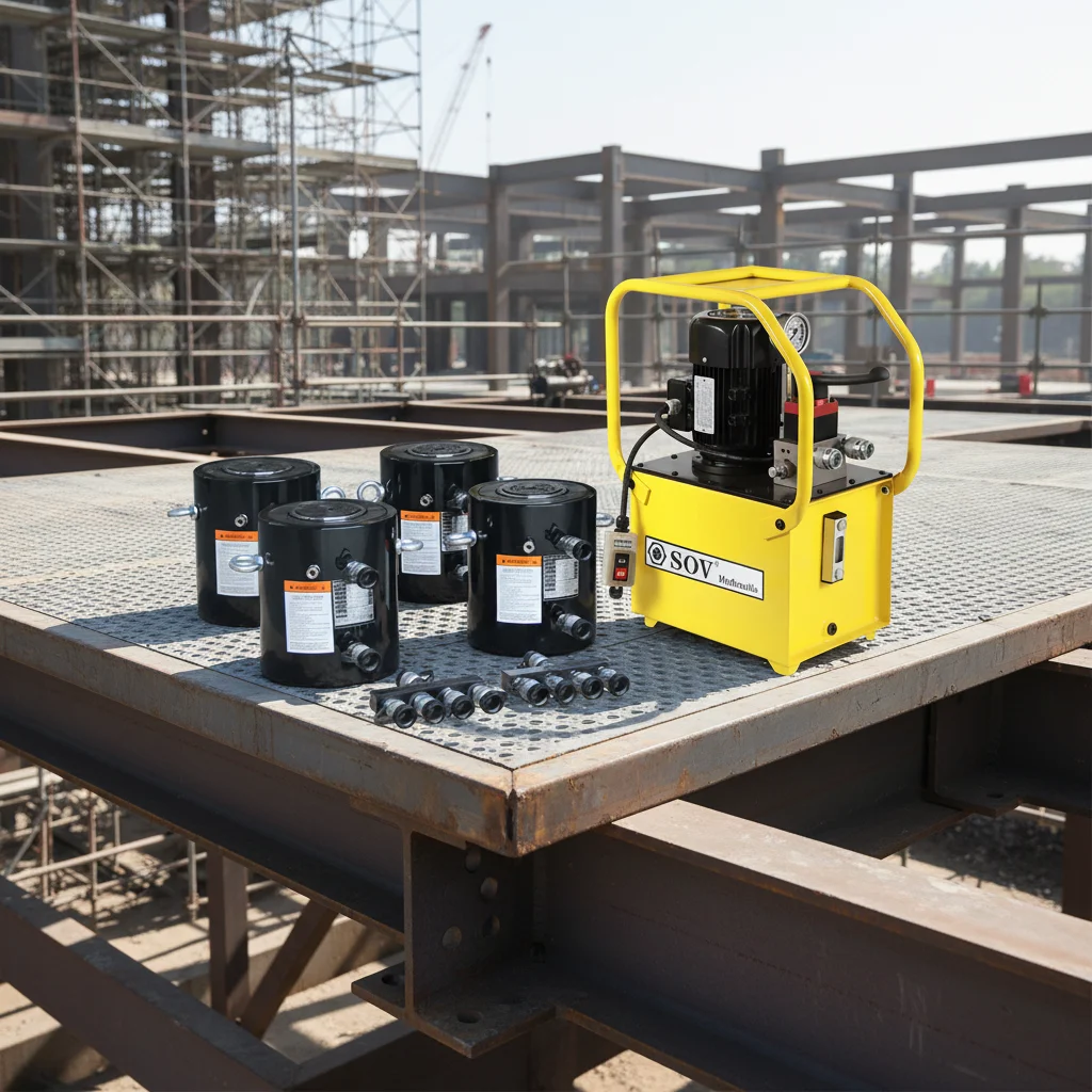 Factory Price Double Acting Hydraulic Piston Cylinder with Engine 50 Ton Capacity 50mm Stroke Steel Construction 1 Year Warranty