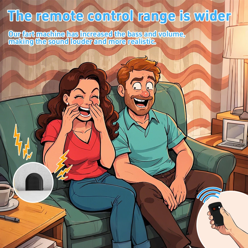 Portable Remote Controlled Fart Machine Toy with Realistic Sounds for Kids' Pranks Jokes Gag Gifts