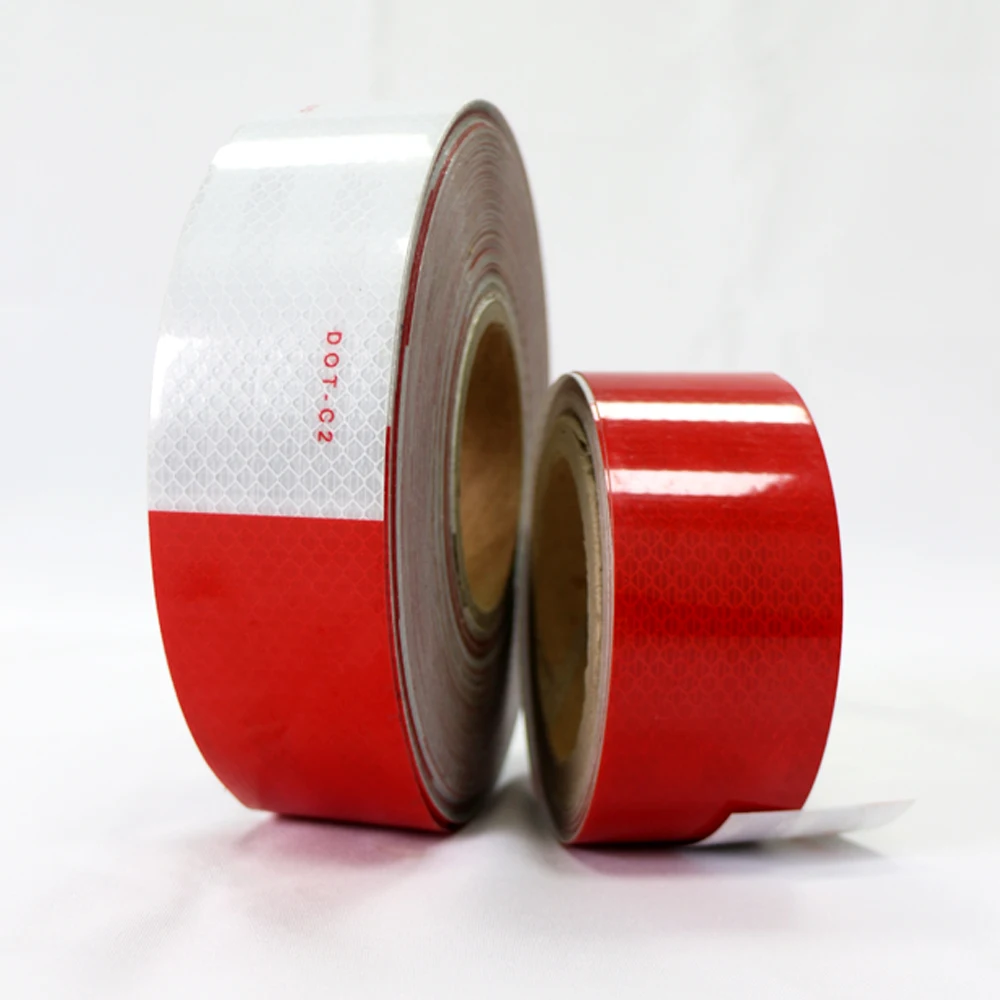 RED 5m x 5cm High Intensity Reflective Tape Self-Adhesive Vinyl Lorry 