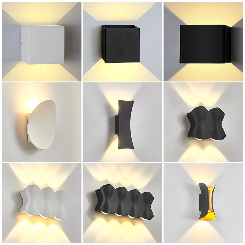 Lampada da Parete Moderna per Interni ed Esterni con Luce LED Impermeabile per Soggiorno Corridoio Balcone Comodino-Design Semplice
