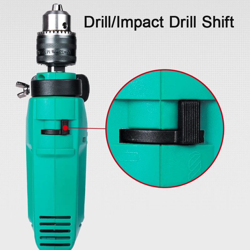 New Design Portable Drilling Machine Power Tools 500w 13mm Hand Drill Machine Electric Impact Hammer Drill