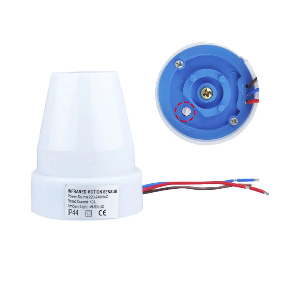 Adjustable Sensitive Automatic on Off Photocell Street Lamp Light Switch Controller DC AC 220V 10A Photoswitch Sensor