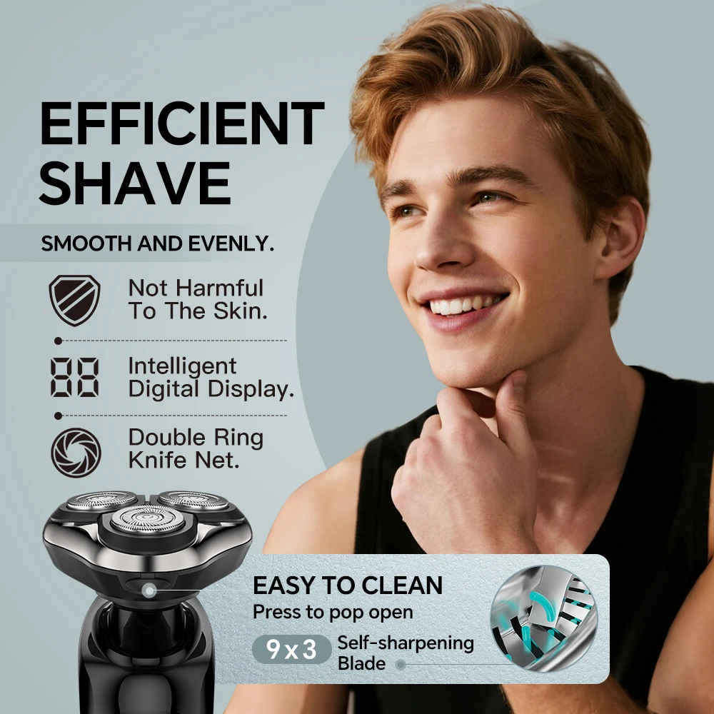 Men's Electric Shaver Floating Three-Blade Design Multifunctional USB Charging Exclusive for Beard Shaving for Household RV Use manufacture