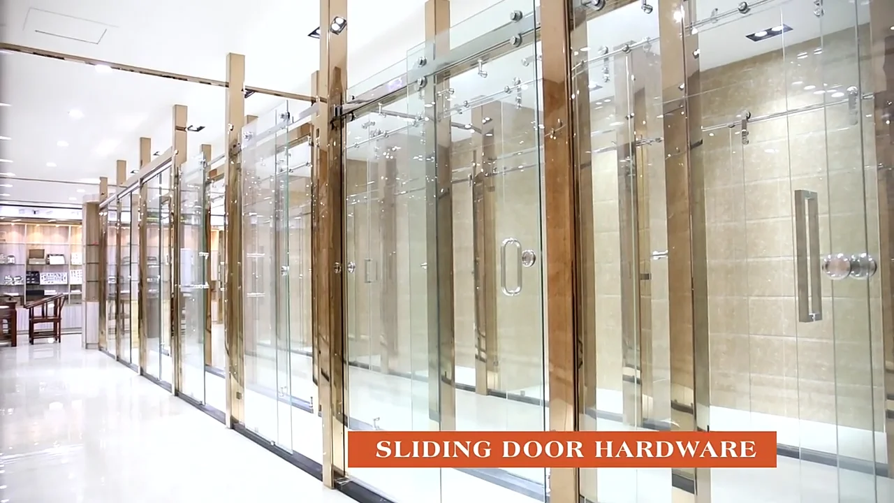 Stainless Steel Sliding Door Kits Shower Room Glass Sliding Door System