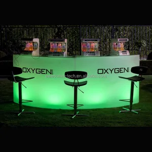 High Quality Glowing Led Bar Table Color Changing 16 Colors Plastic Led Table