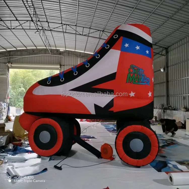 Customized Personalized Skating Advertising Inflatable Giant Roller Skate Inflatable Ice Skate for Exercise Sport Activities