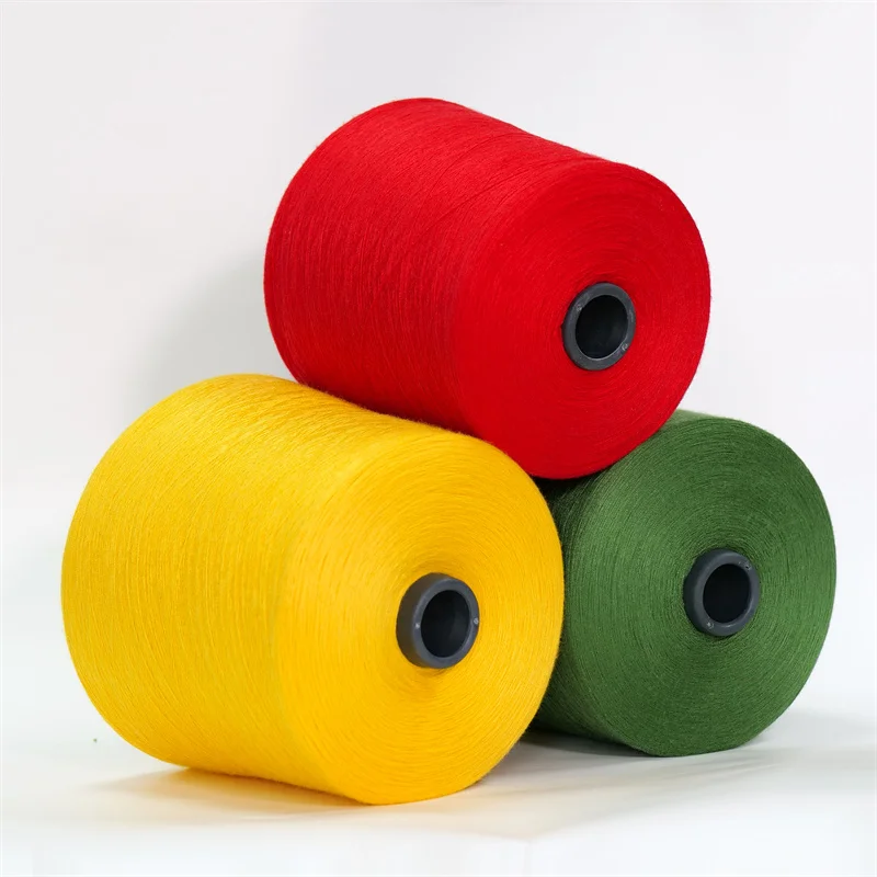 Good quality China supplier colorful 48NM/2 viscose spun yarn 50% Viscose 22% Nylon 28% PBT for Knitting