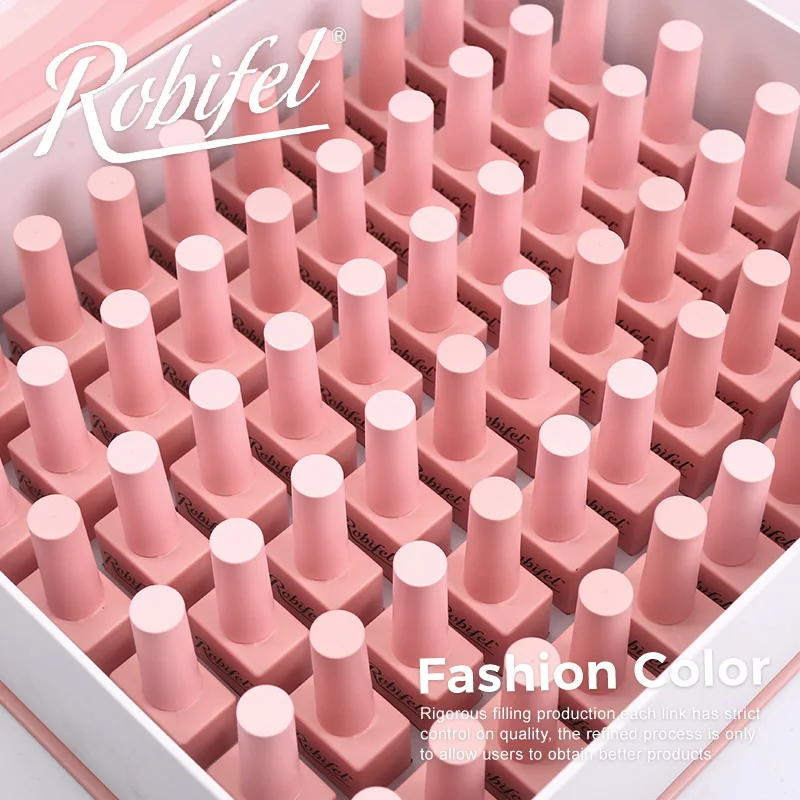 Robifel Free Customized Logo Professional Salon 60 Color UV Gel Polish Nail Set