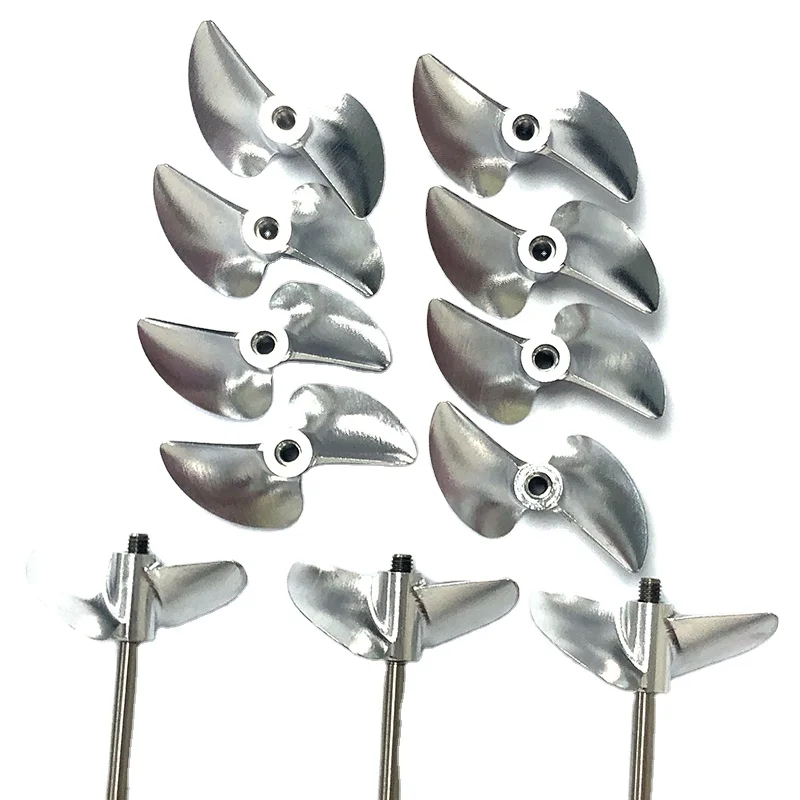 CNC Machining High-speed Ship Model Brushless Two-leaf Semi-immersed Metal Positive and Negative