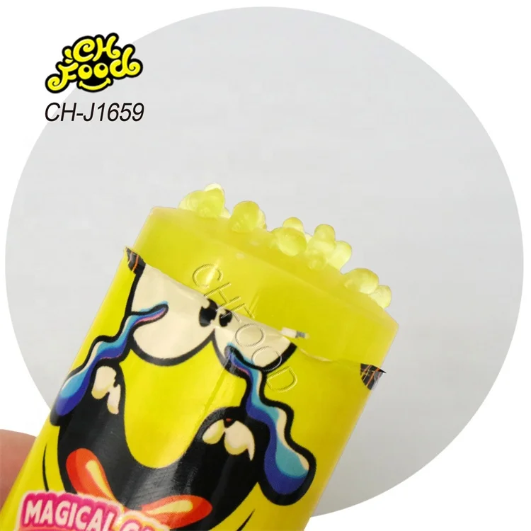 Wholesale and Custom Magical Hair Fruit Jelly Jam Liquid Candy China Candy Supplier OEM Sweet Snack Food Funny Candy Toy for Kid