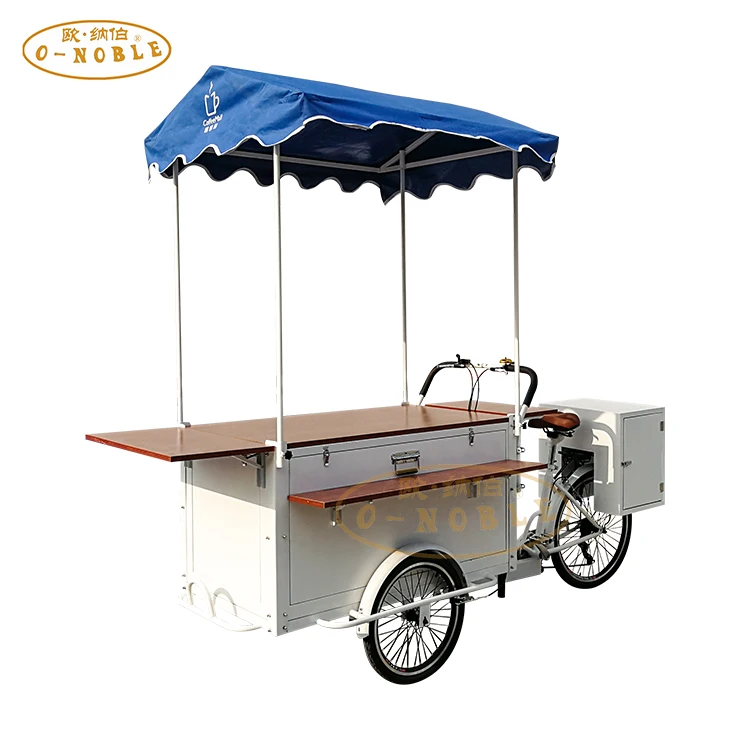 Mobile Coffee Bike Electric Tricycle Coffee 3-wheel Business Bicycle ...