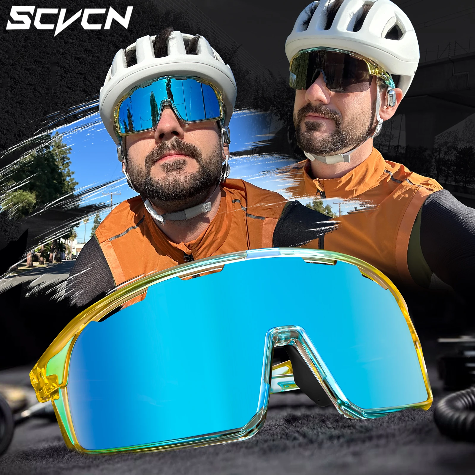 Scvcn Mountain Bike Riding Glasses SCVCN Photochromic Sunglasses
