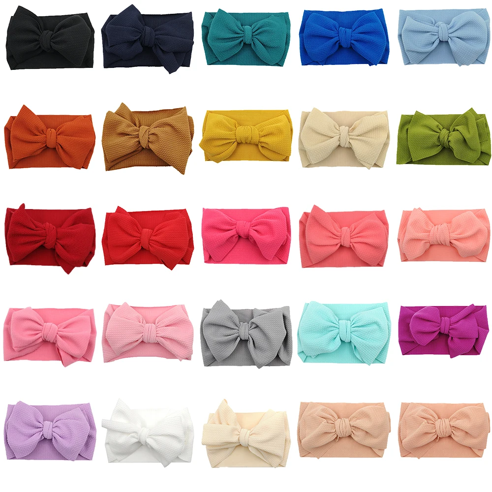 Lawie 8 PACK Elastic Stretchy Elastic Soft Nylon Wide Bowknot Velvet...