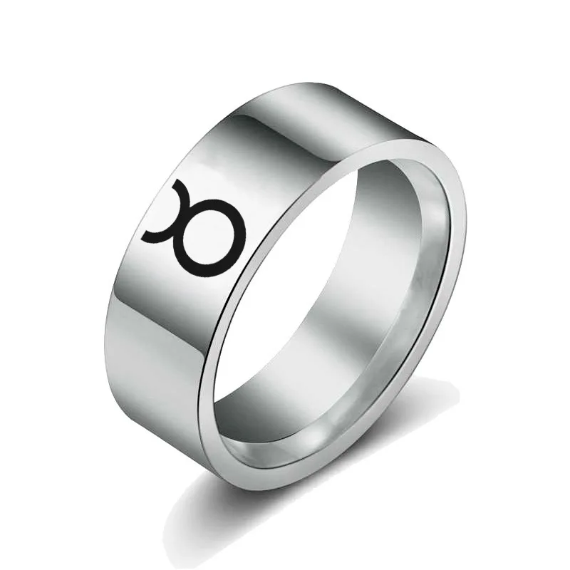 Anillos de acero de titanio para hombre y mujer, Aries